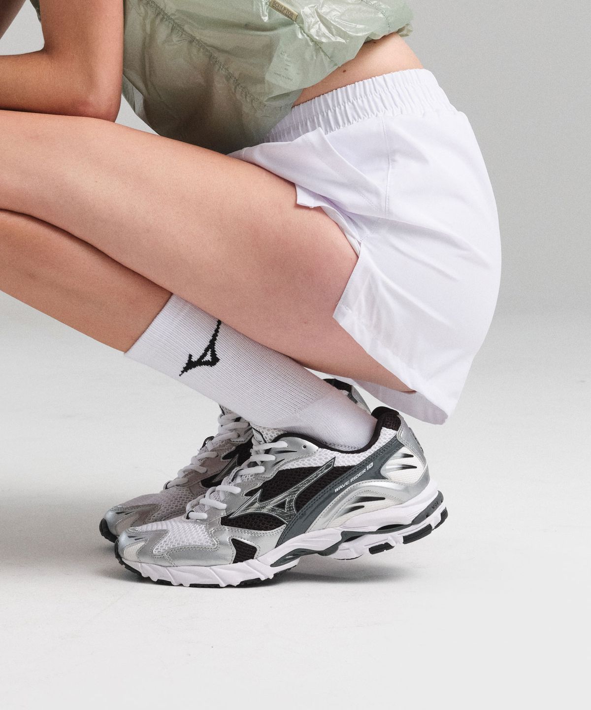 미즈노(MIZUNO) 이중 쿠셔닝 크루삭스 5족
