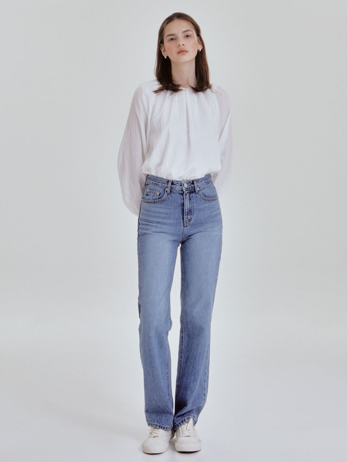 리엘(RE L) Shy pintuck blouse (white)