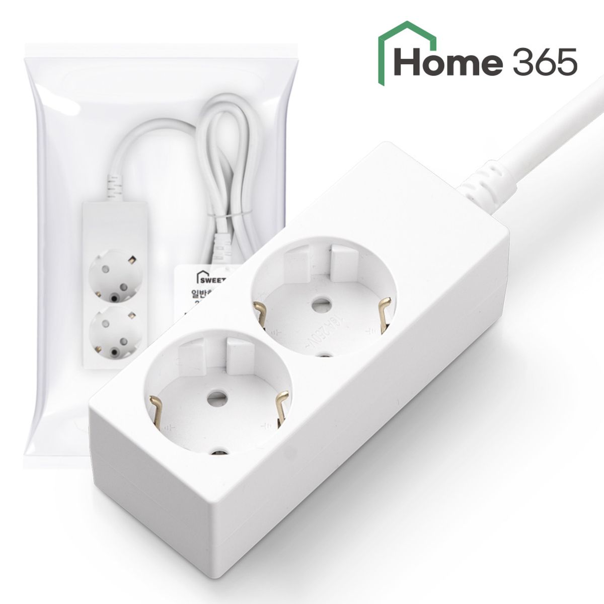 홈365(HOME365) 국산 16A 일반 멀티탭 2구 10m