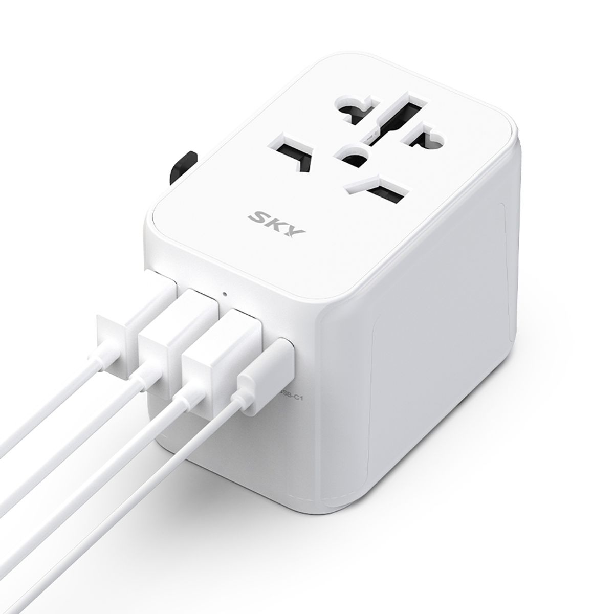 스카이(SKY) 17W 4포트 여행용 멀티어댑터 AC 2500W