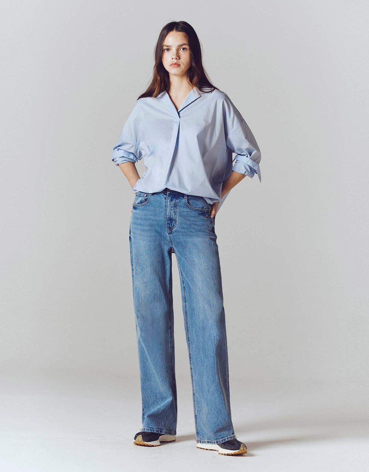 지오다노(GIORDANO) 더블카라 루즈핏 셔츠 342906 [3color]