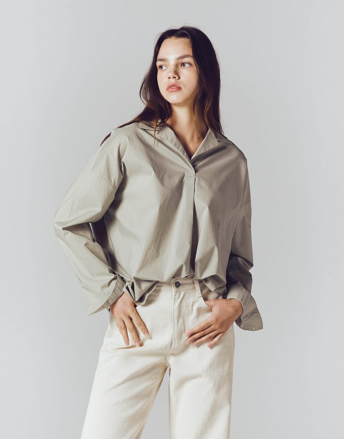 지오다노(GIORDANO) 더블카라 루즈핏 셔츠 342906 [3color]
