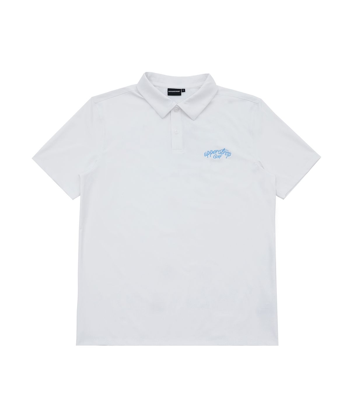 어퍼스트롭 골프(UPPERSTROP GOLF) [UP3073] UPST GOLF 아치 레터링 로고 반팔 폴로 티셔츠 화이트