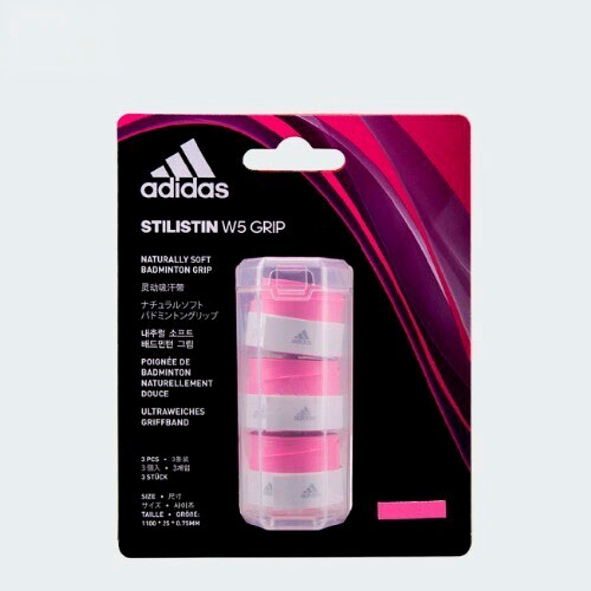 아디다스 배드민턴(ADIDAS BADMINTON) 배드민턴용품 stilistin 오버그립 (PINK & WHITE) 2PACK GR410304/GR410300