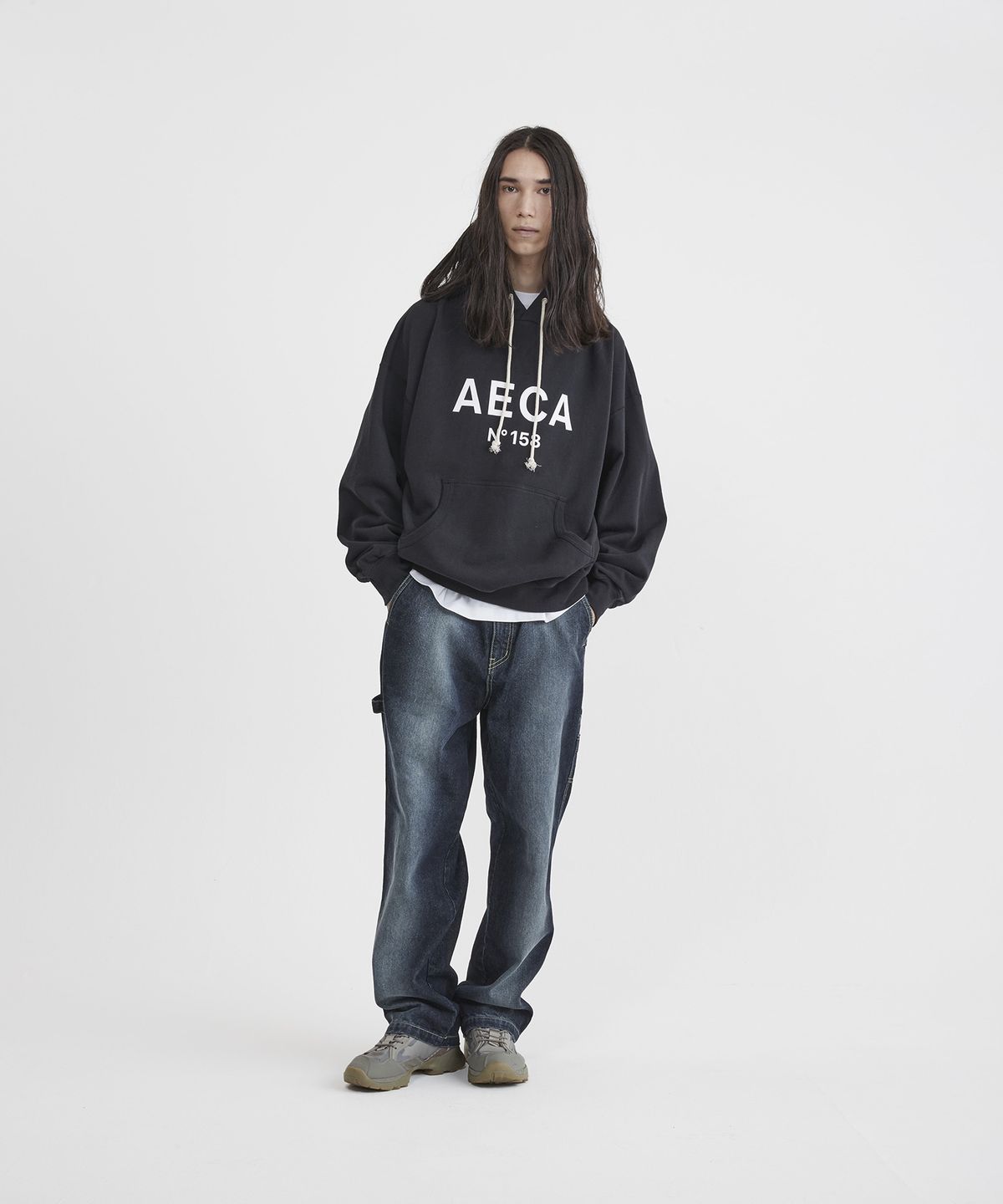 에이카화이트(AECA) MULTI STITCH CARPENTER DENIM-GREY