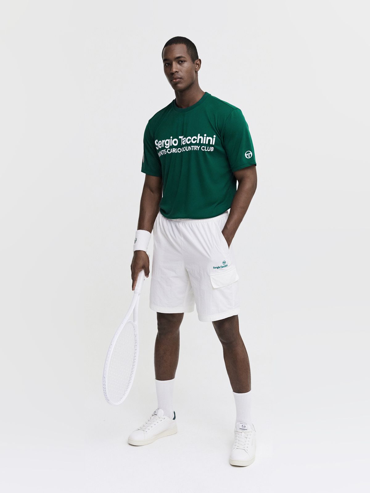 세르지오 타키니(SERGIO TACCHINI) M MC 바이메인 매치 플레이어 반팔 티셔츠 (D.Green)