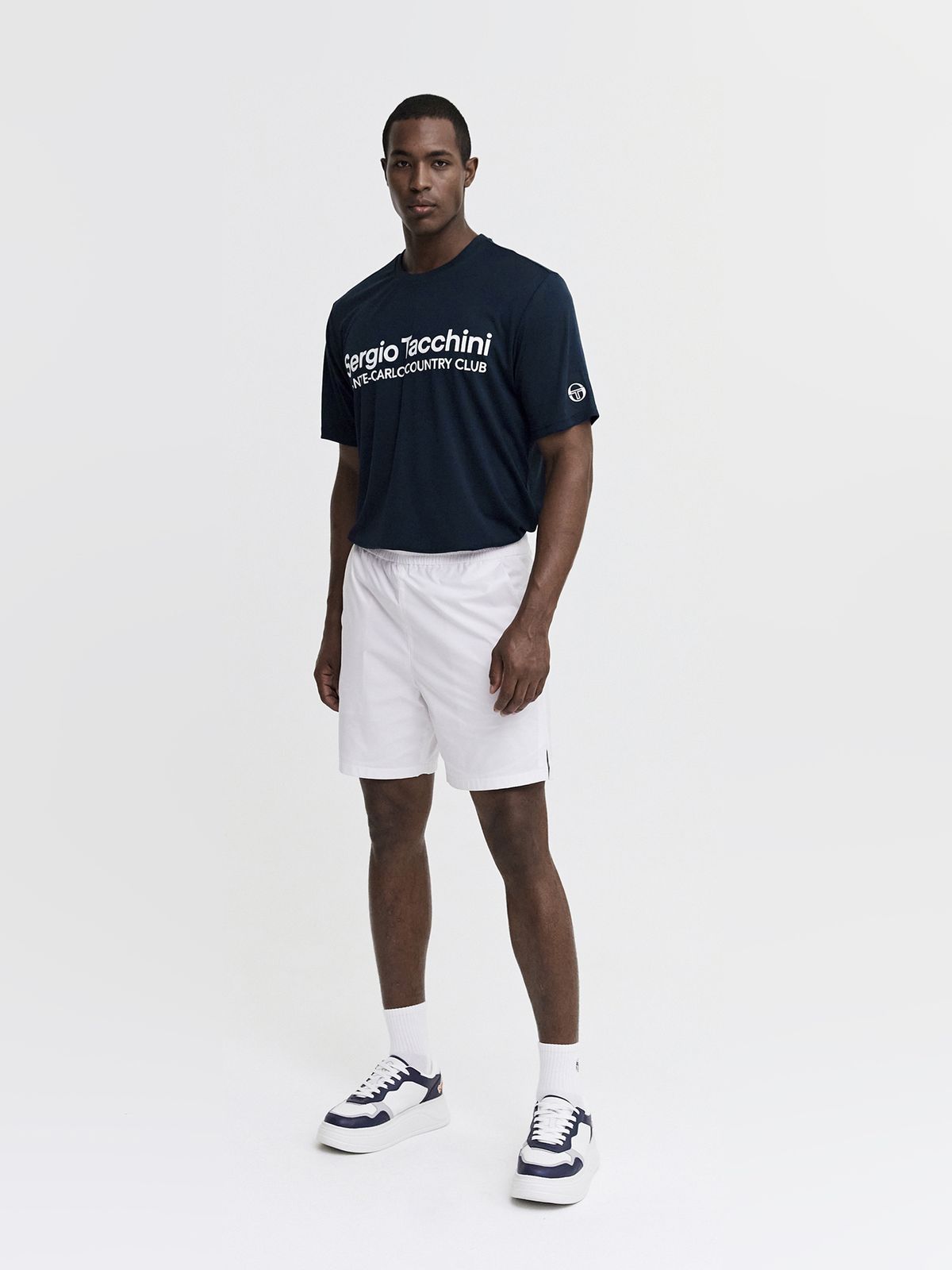 세르지오 타키니(SERGIO TACCHINI) M MC 바이메인 매치 플레이어 반팔 티셔츠 (Navy)