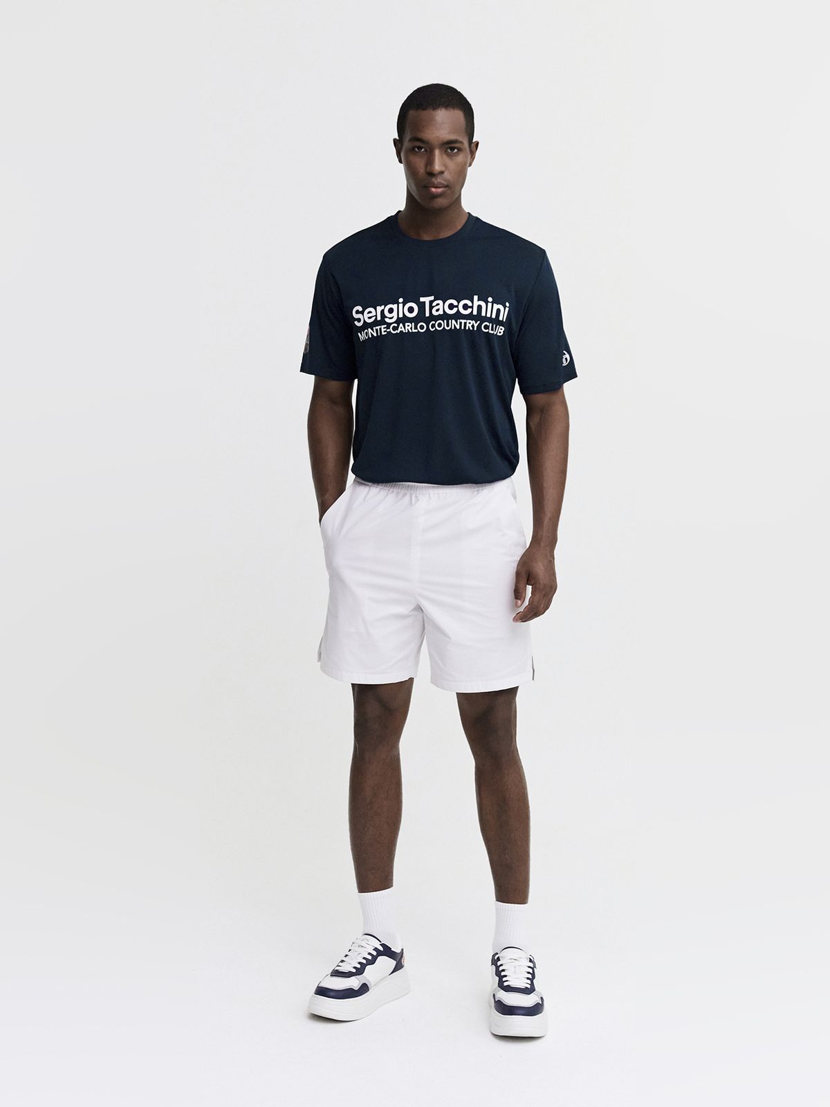 세르지오 타키니(SERGIO TACCHINI) M MC 바이메인 매치 플레이어 반팔 티셔츠 (Navy)