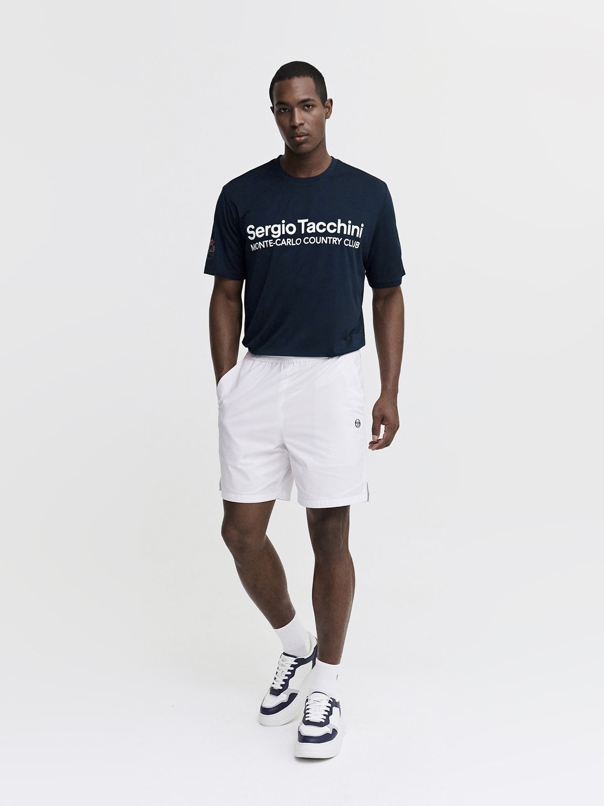 세르지오 타키니(SERGIO TACCHINI) M MC 바이메인 매치 플레이어 반팔 티셔츠 (Navy)