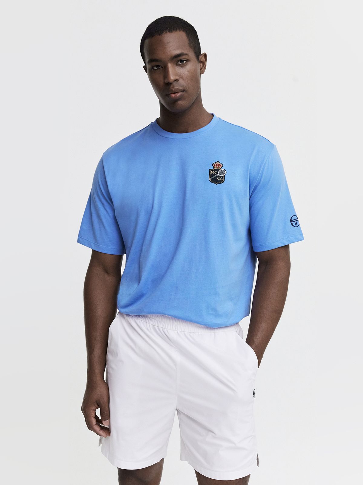 세르지오 타키니(SERGIO TACCHINI) M MC 랠리 매치 반팔 티셔츠 (L.Blue)