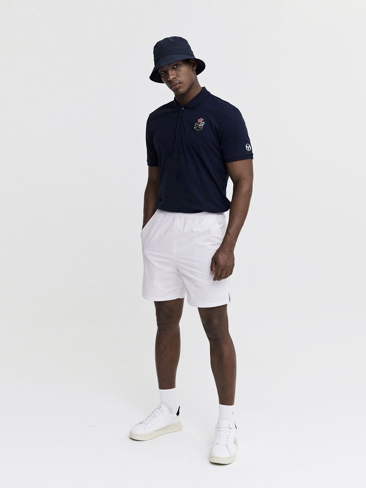 세르지오 타키니(SERGIO TACCHINI) M MC 더블 매치 반팔 폴로 셔츠 (Navy)