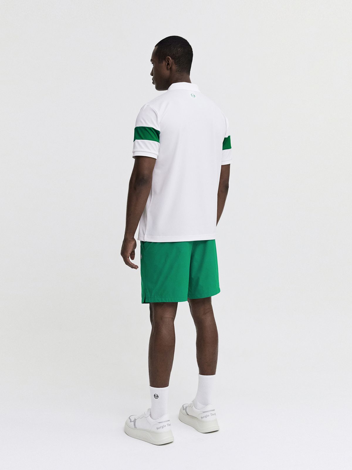 세르지오 타키니(SERGIO TACCHINI) M 다마린도 폴리 컬러블록 반팔 폴로셔츠 (White)