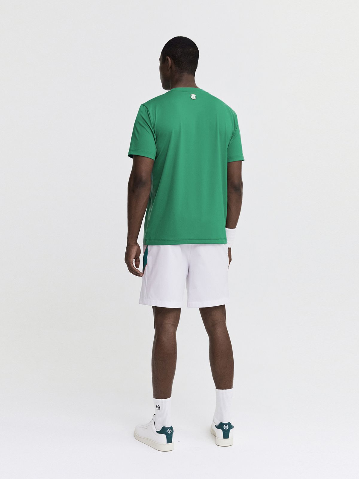 세르지오 타키니(SERGIO TACCHINI) M 코너스 폴리 워드마크 라운드넥 반팔 티셔츠 (Green)