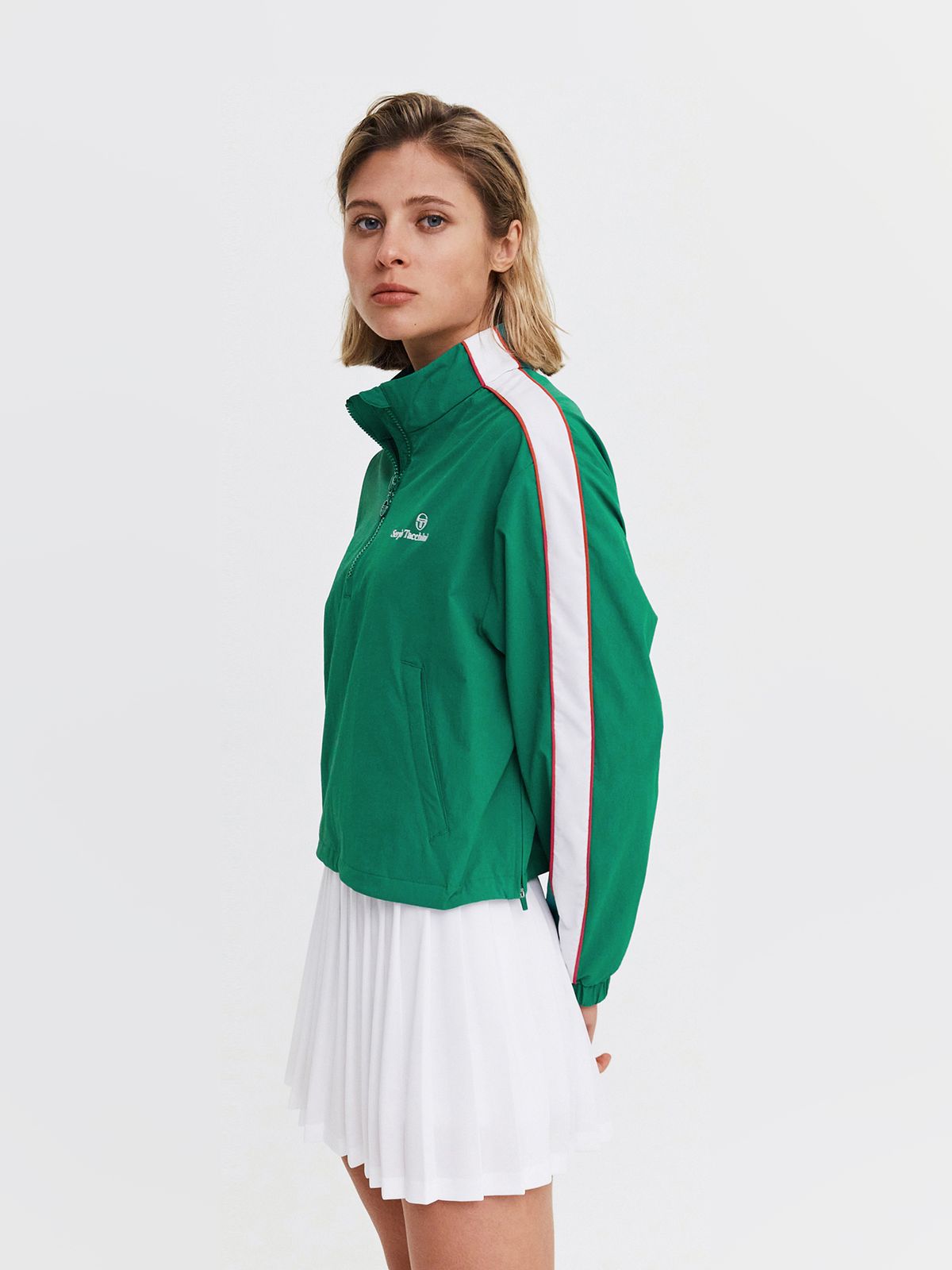 세르지오 타키니(SERGIO TACCHINI) W 코너스 우븐 하프집 긴팔 아노락