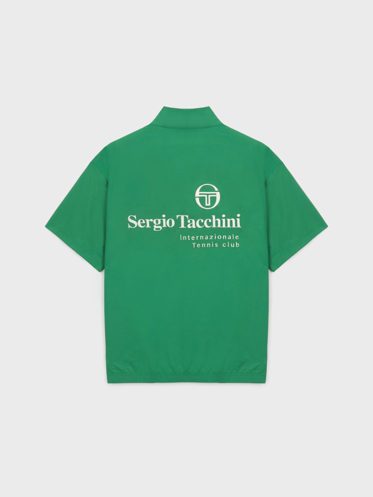 세르지오 타키니(SERGIO TACCHINI) M 크루 우븐 하프집 반팔 아노락
