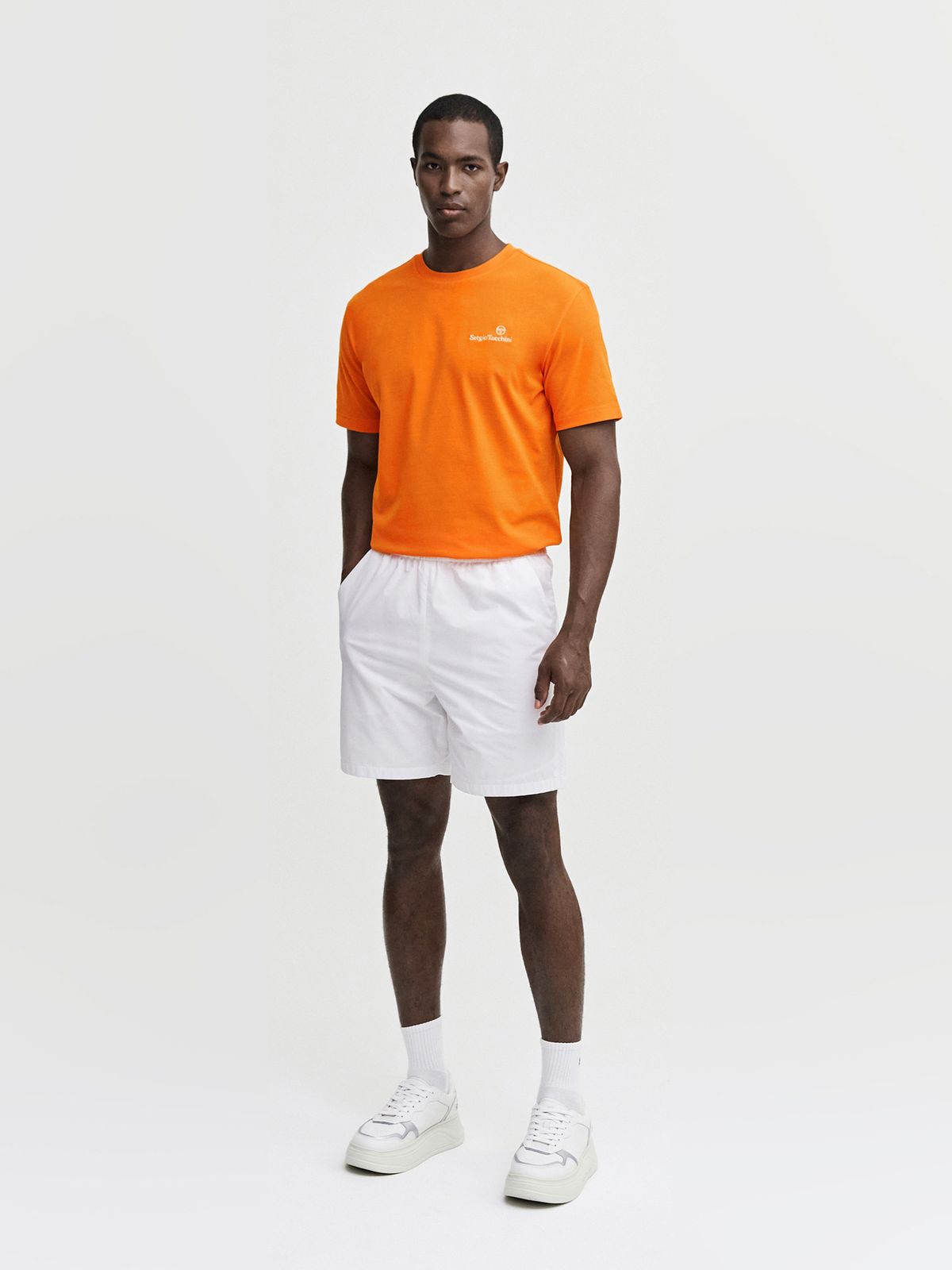 세르지오 타키니(SERGIO TACCHINI) M 에센셜 라운드넥 반팔 티셔츠 (Orange)