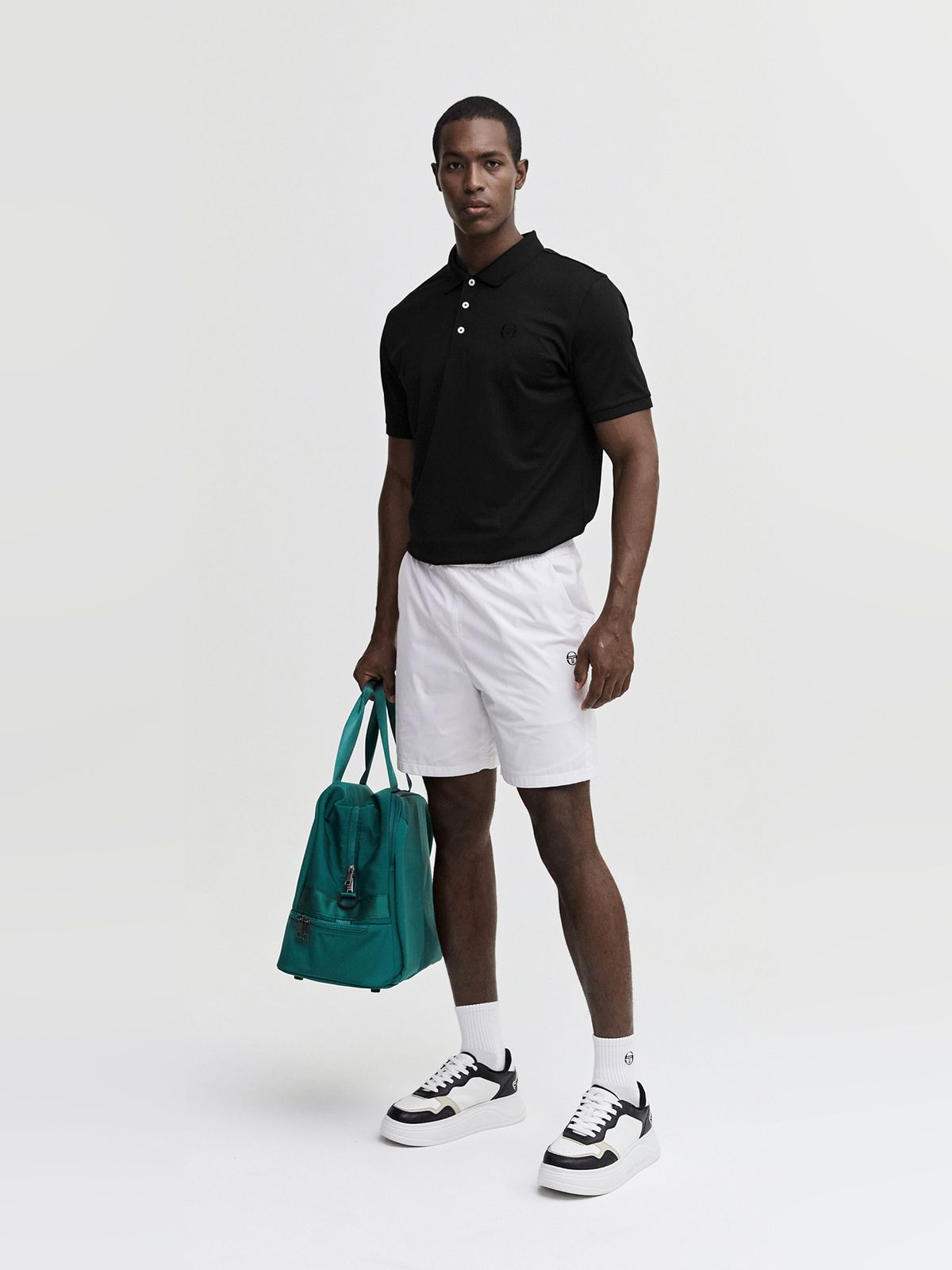 세르지오 타키니(SERGIO TACCHINI) M 에센셜 피케 반팔 폴로 셔츠 (Black)