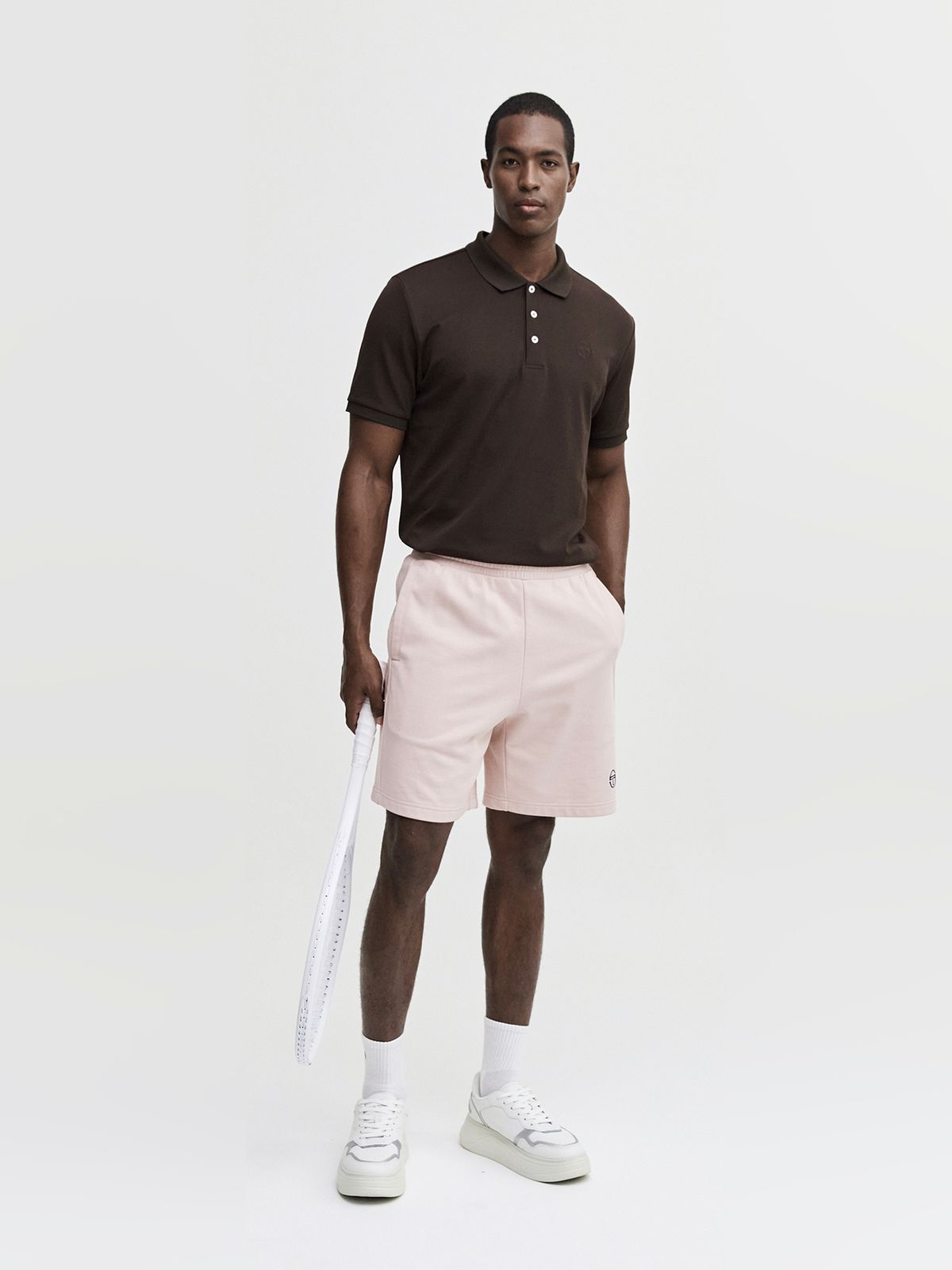 세르지오 타키니(SERGIO TACCHINI) M 에센셜 피케 반팔 폴로 셔츠 (D.Brown)