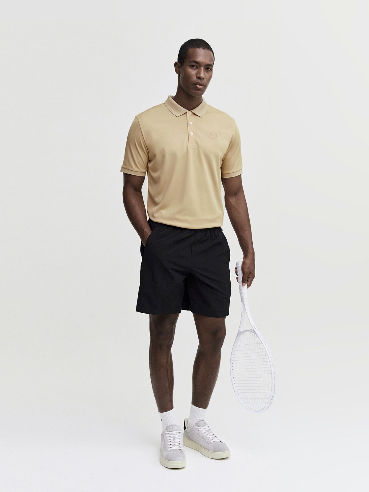 세르지오 타키니(SERGIO TACCHINI) M 에센셜 피케 반팔 폴로 셔츠 (Beige)