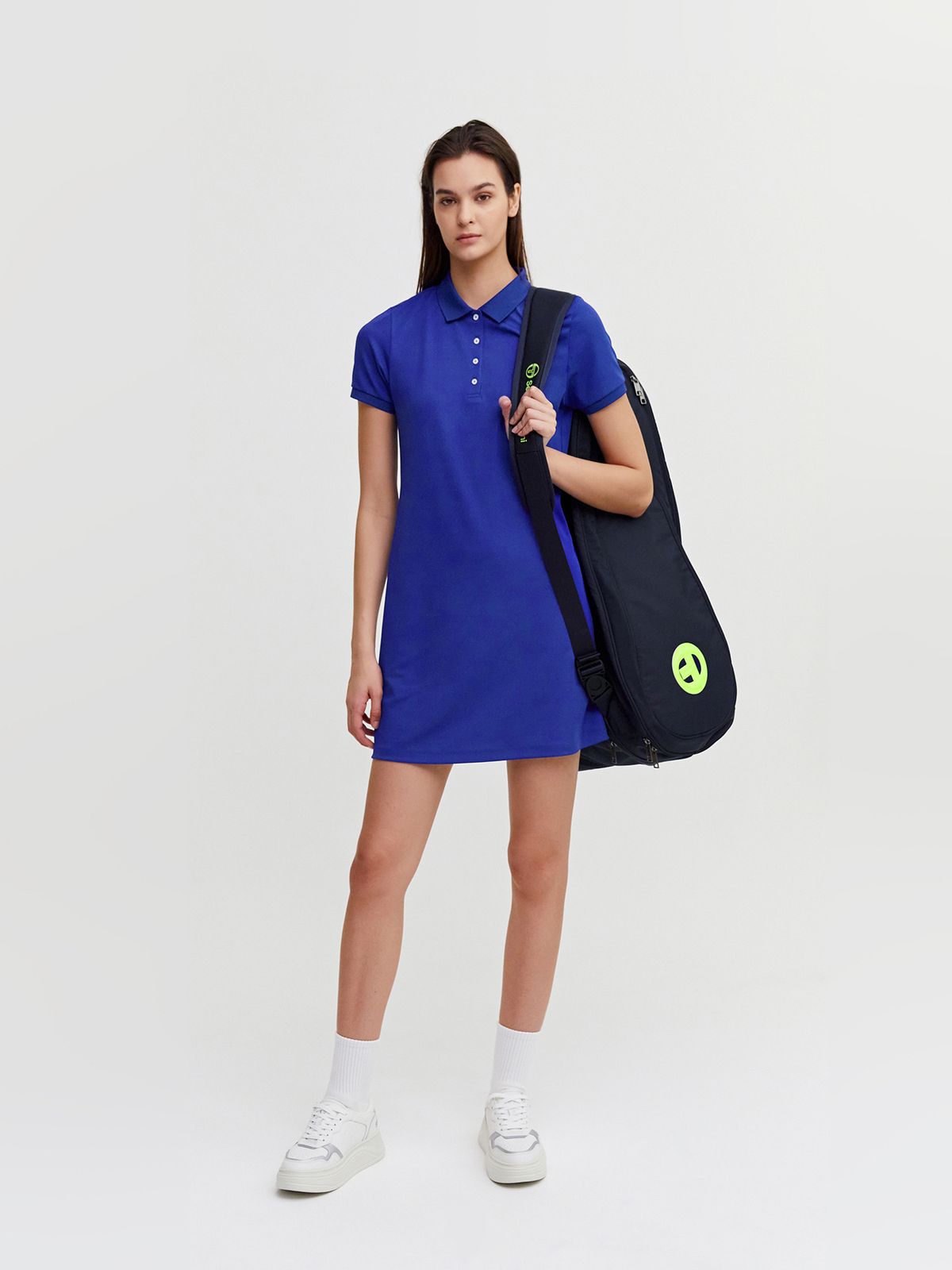 세르지오 타키니(SERGIO TACCHINI) W 에센셜 피케 반팔 드레스 (D.Blue)