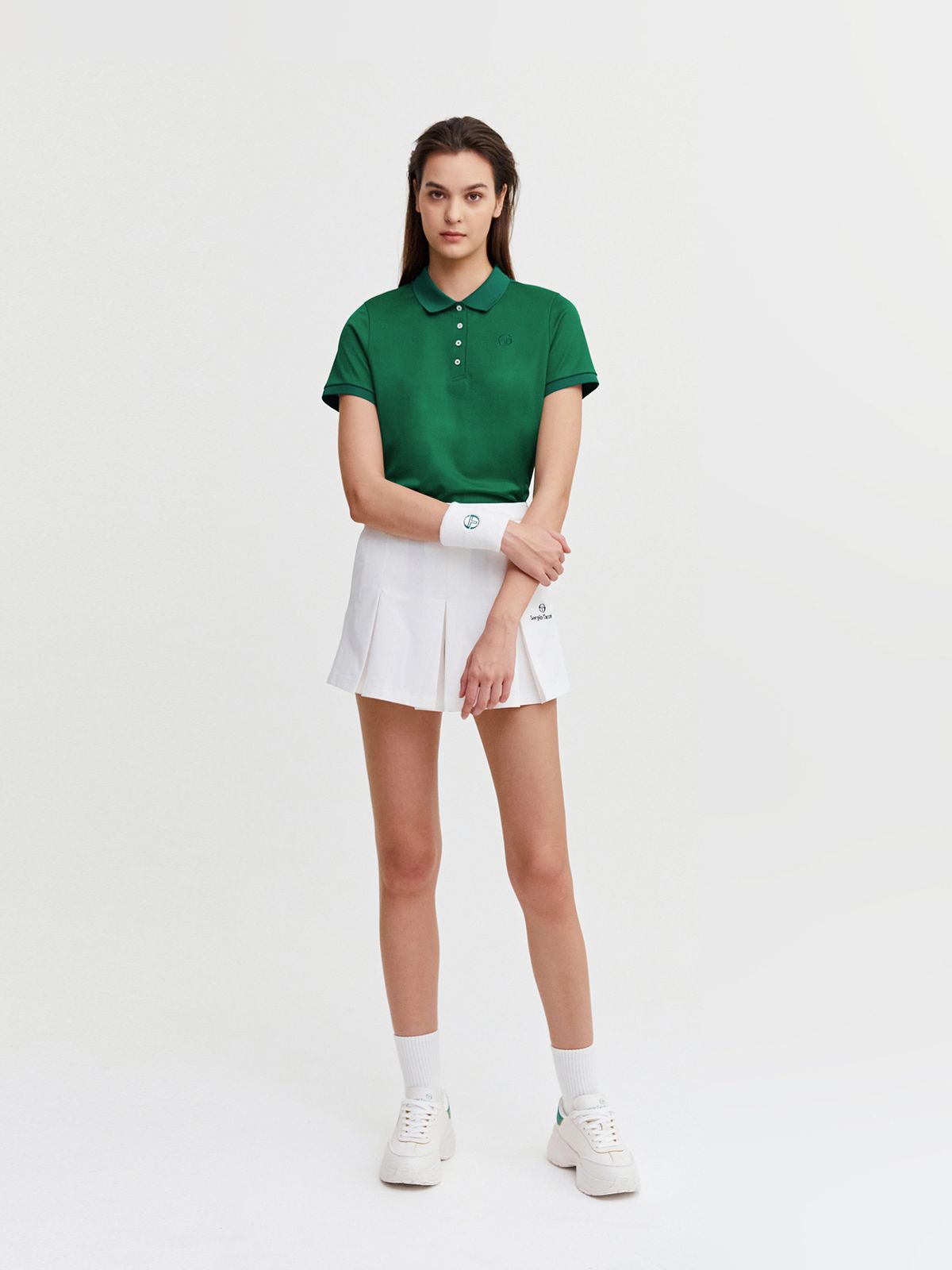세르지오 타키니(SERGIO TACCHINI) W 에센셜 피케 반팔 폴로 셔츠 (Green)