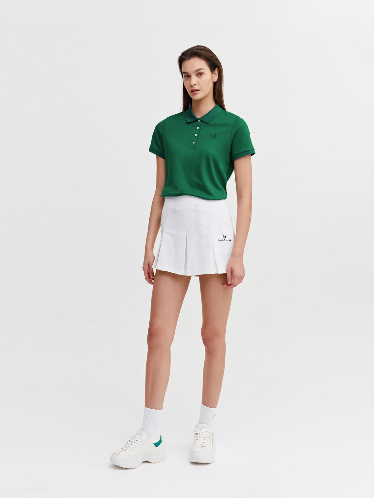 세르지오 타키니(SERGIO TACCHINI) W 에센셜 피케 반팔 폴로 셔츠 (Green)