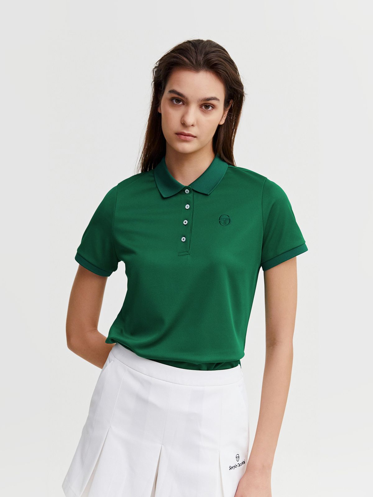세르지오 타키니(SERGIO TACCHINI) W 에센셜 피케 반팔 폴로 셔츠 (Green)