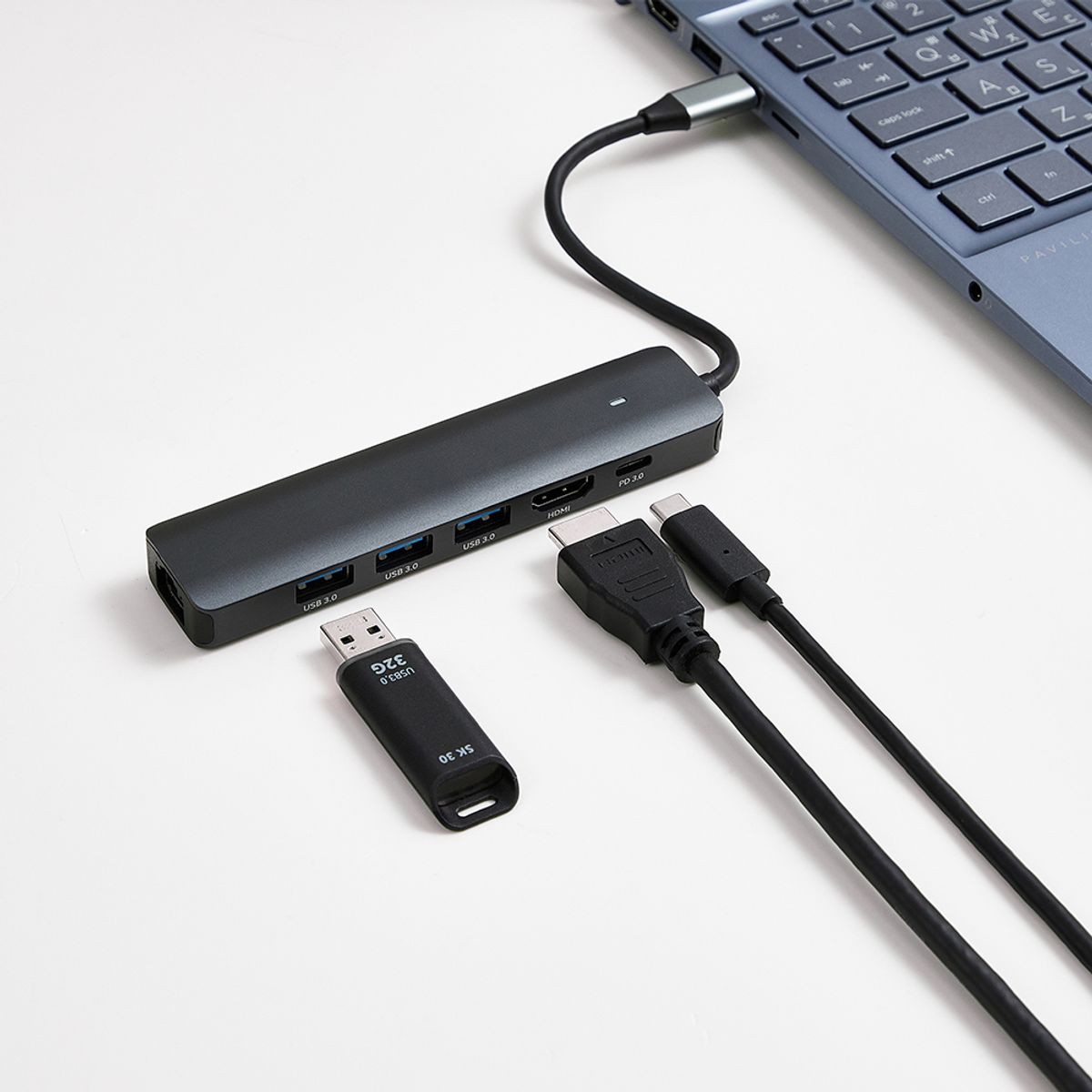 아이노트(INOTE) CH61P 6in1 멀티포트 USB 허브