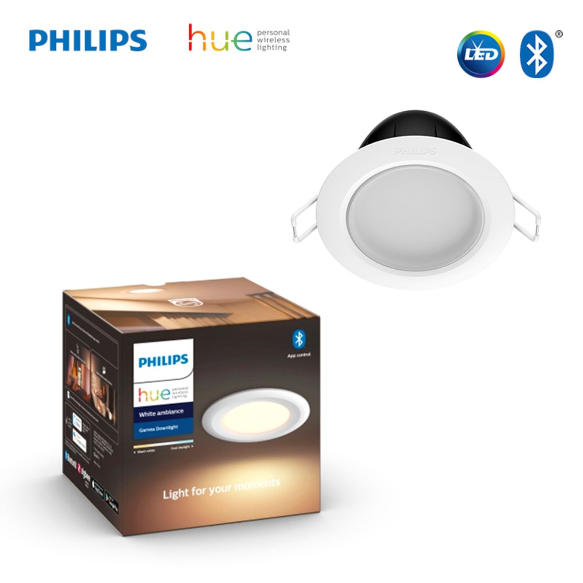 필립스 휴(PHILIPS HUE) 휴 가니아 51105 LED 다운라이트 76mm