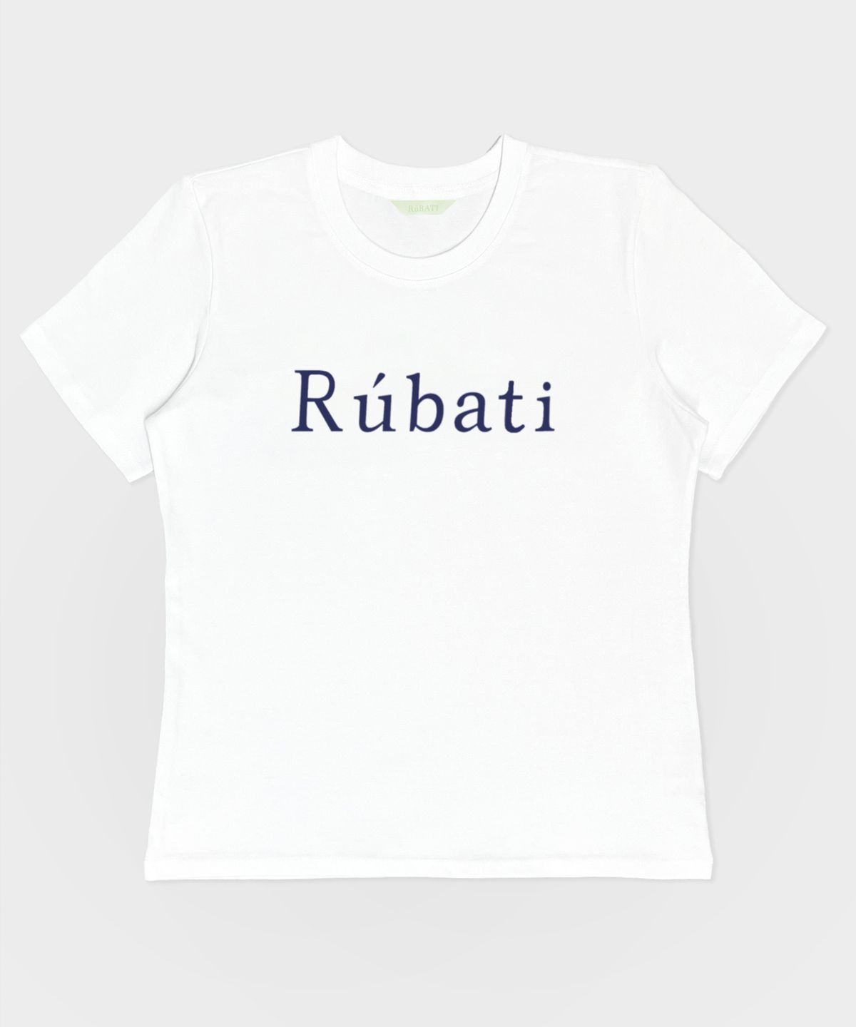 루바티(RUBATI) 세리프 루바티 로고 티셔츠_화이트