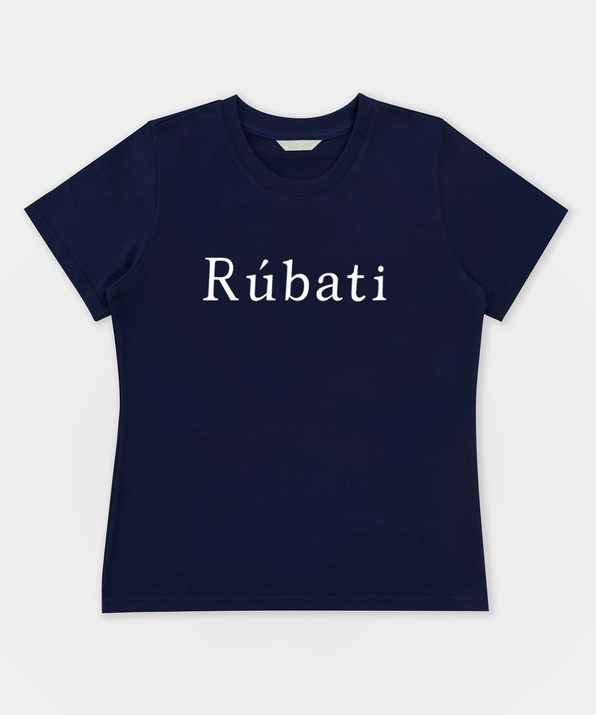 루바티(RUBATI) 세리프 루바티 로고 티셔츠_네이비