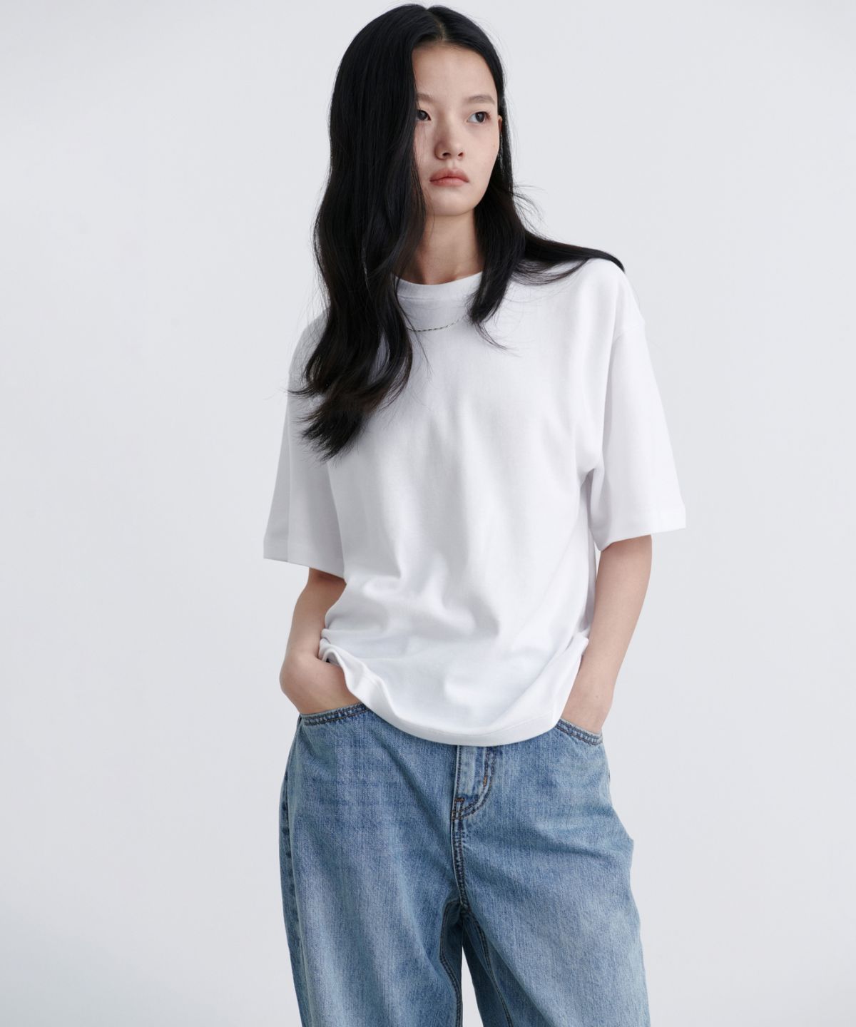 무신사 스탠다드 우먼(MUSINSA STANDARD WOMAN) 우먼즈 릴렉스 핏 크루 넥 티셔츠 2팩