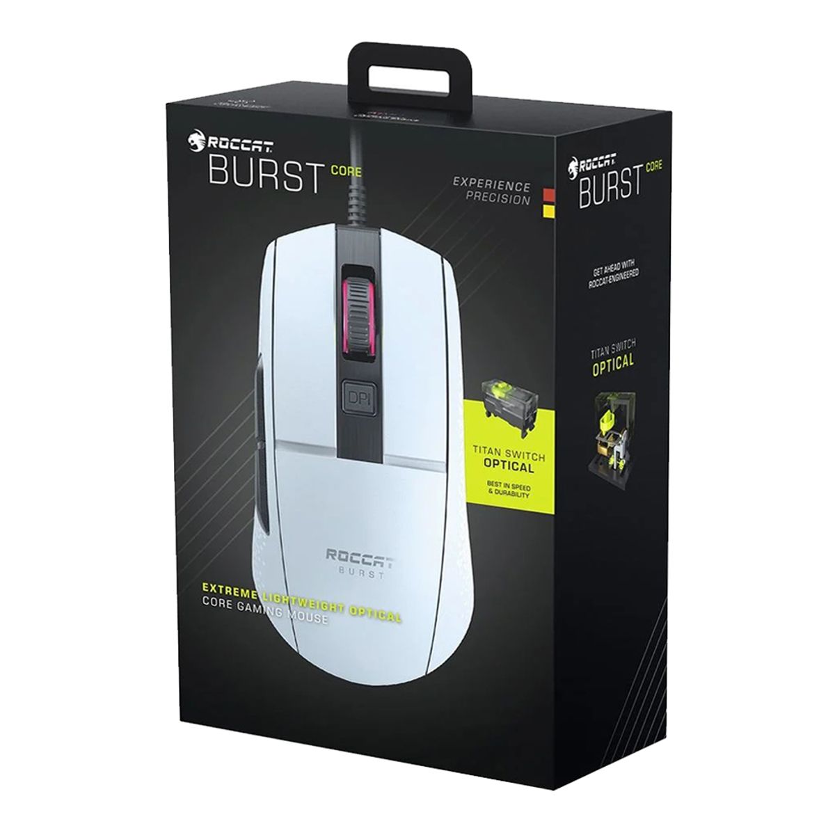 로캣(ROCCAT) 버스트 코어 Burst Core 게이밍 마우스 (White)