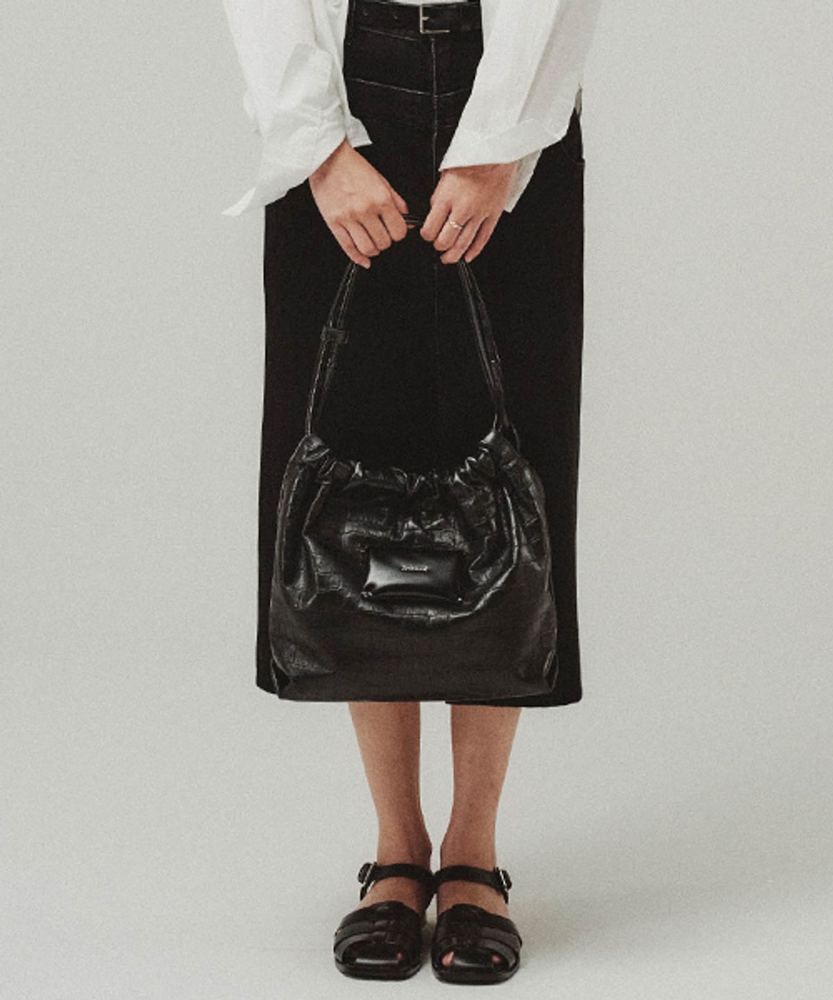 드메이커(DEMAKER) Miel shoulder bag-croco black