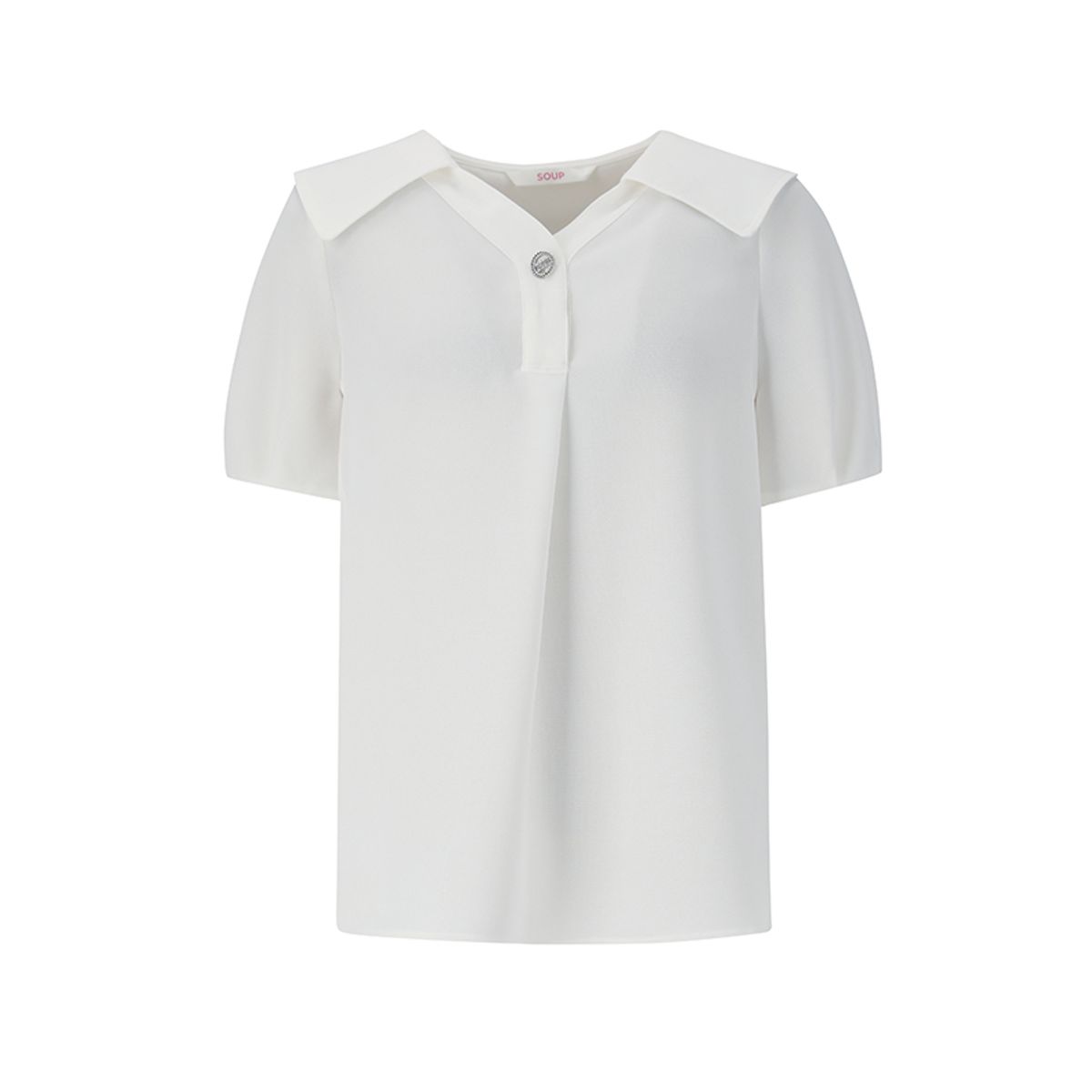 숲(SOUP) 칼라 변형 반팔 블라우스(SZ5SS37)