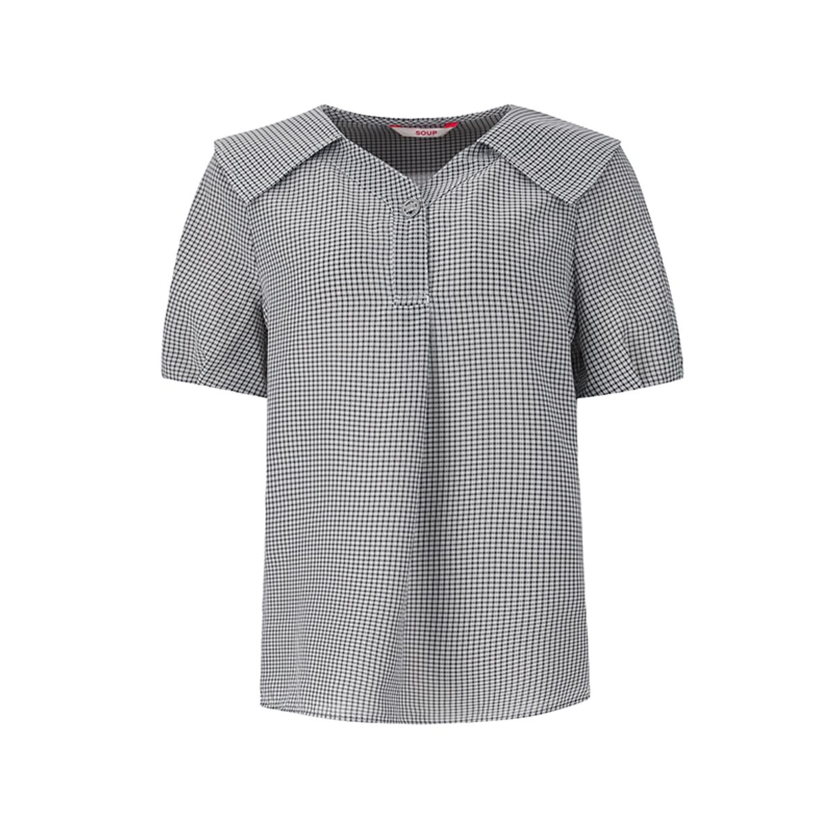 숲(SOUP) 칼라 변형 반팔 블라우스(SZ5SS37)