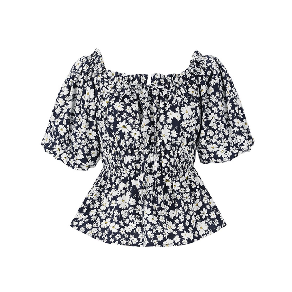 숲(SOUP) 퍼프 플라워 블라우스(SZ6SS30)