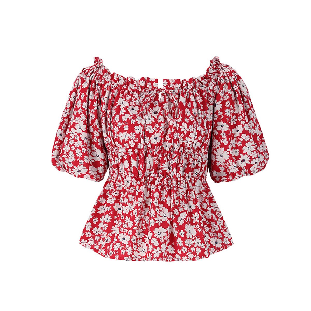 숲(SOUP) 퍼프 플라워 블라우스(SZ6SS30)