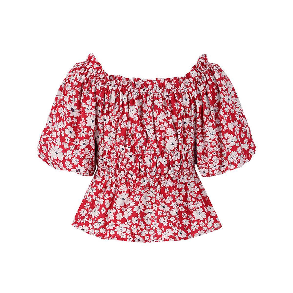 숲(SOUP) 퍼프 플라워 블라우스(SZ6SS30)