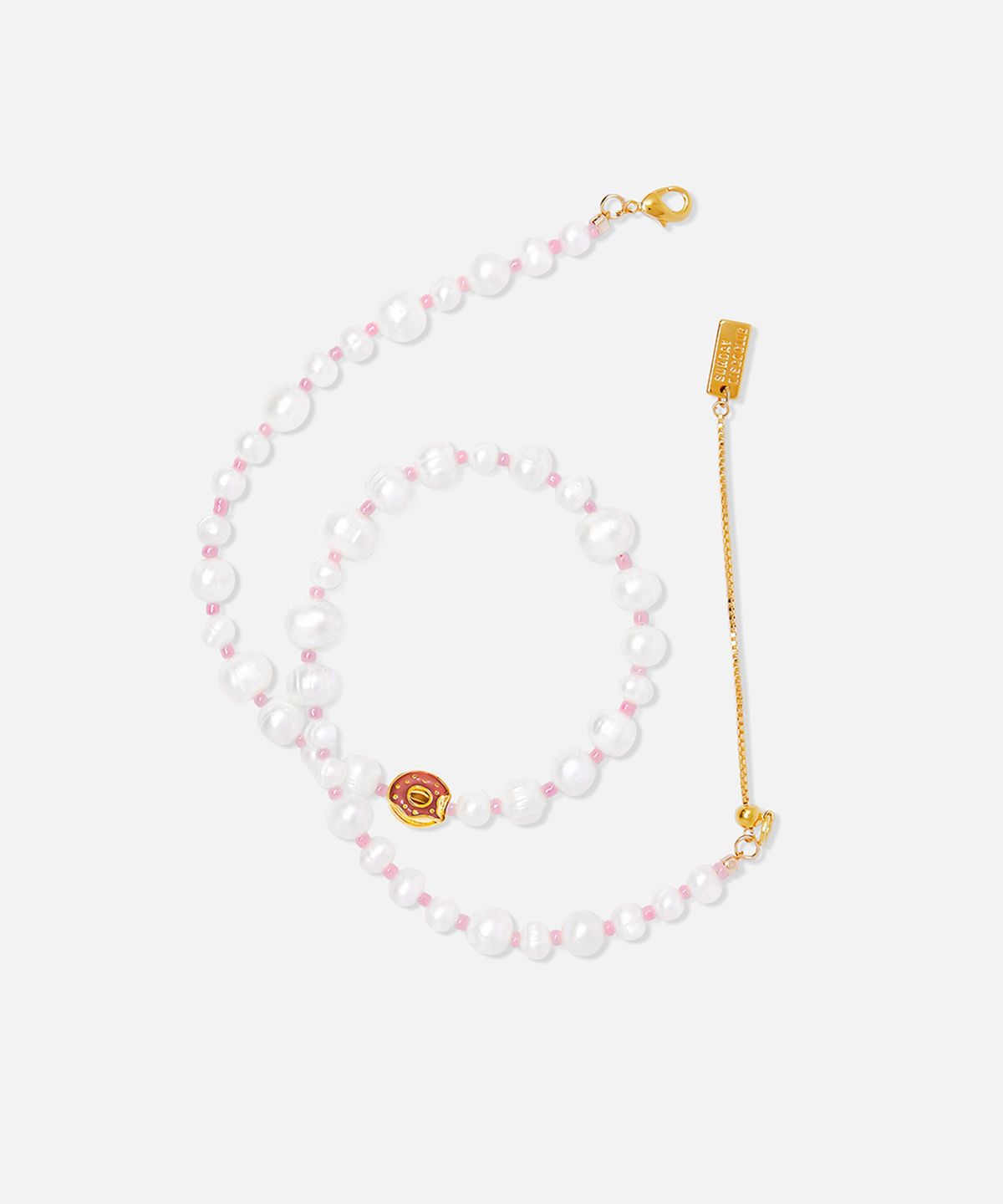 선데이디스코클럽(SUNDAYDISCOCLUB) 세실 진주 목걸이 핑크