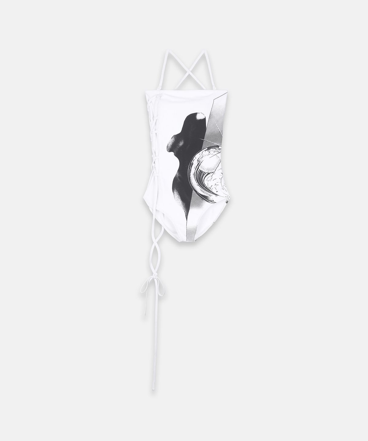 나체(NACHE) COSMIC SWIM SUIT WHITE