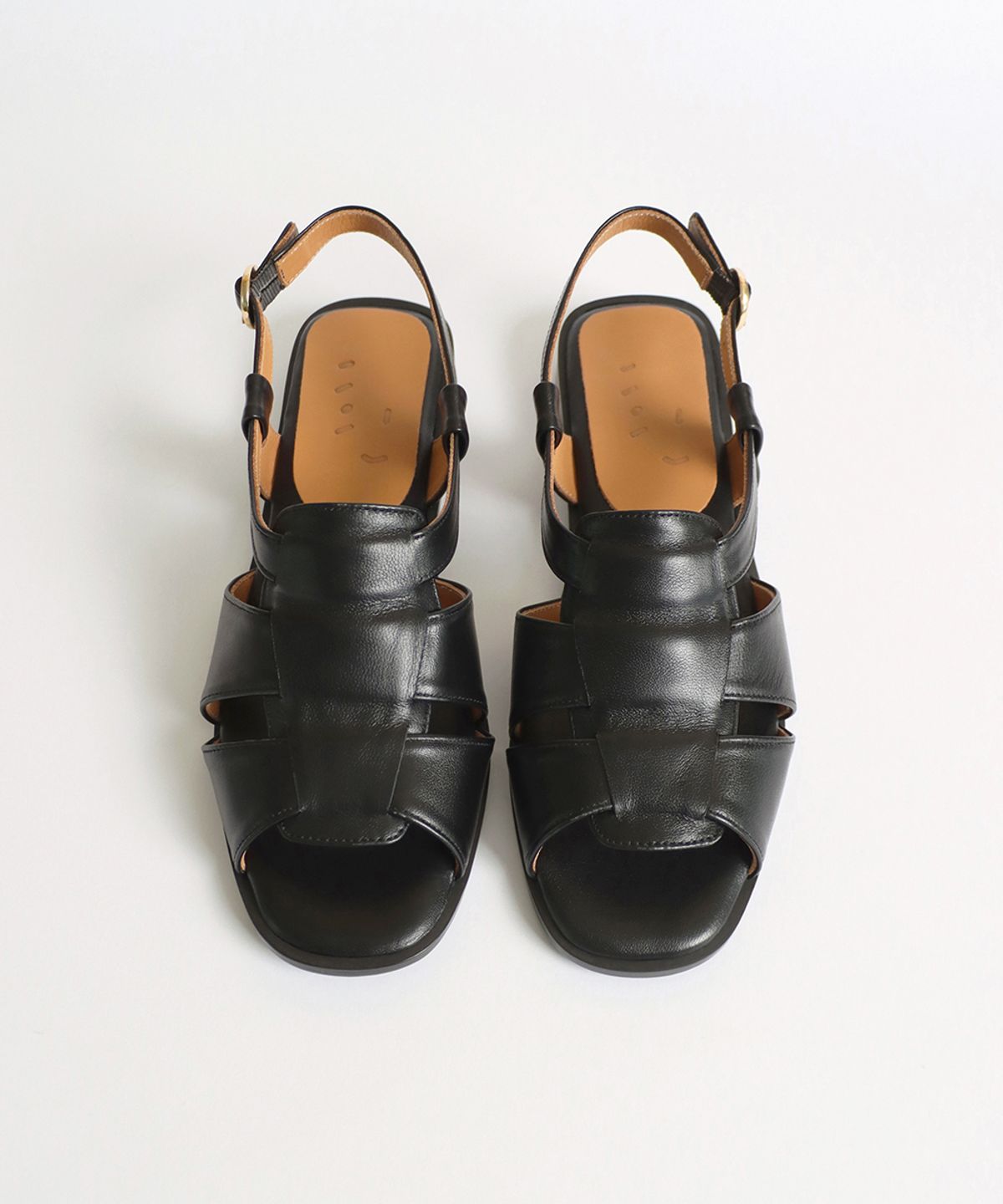 흰(HEENN) Open-Toe Fisherman Sandals . Black