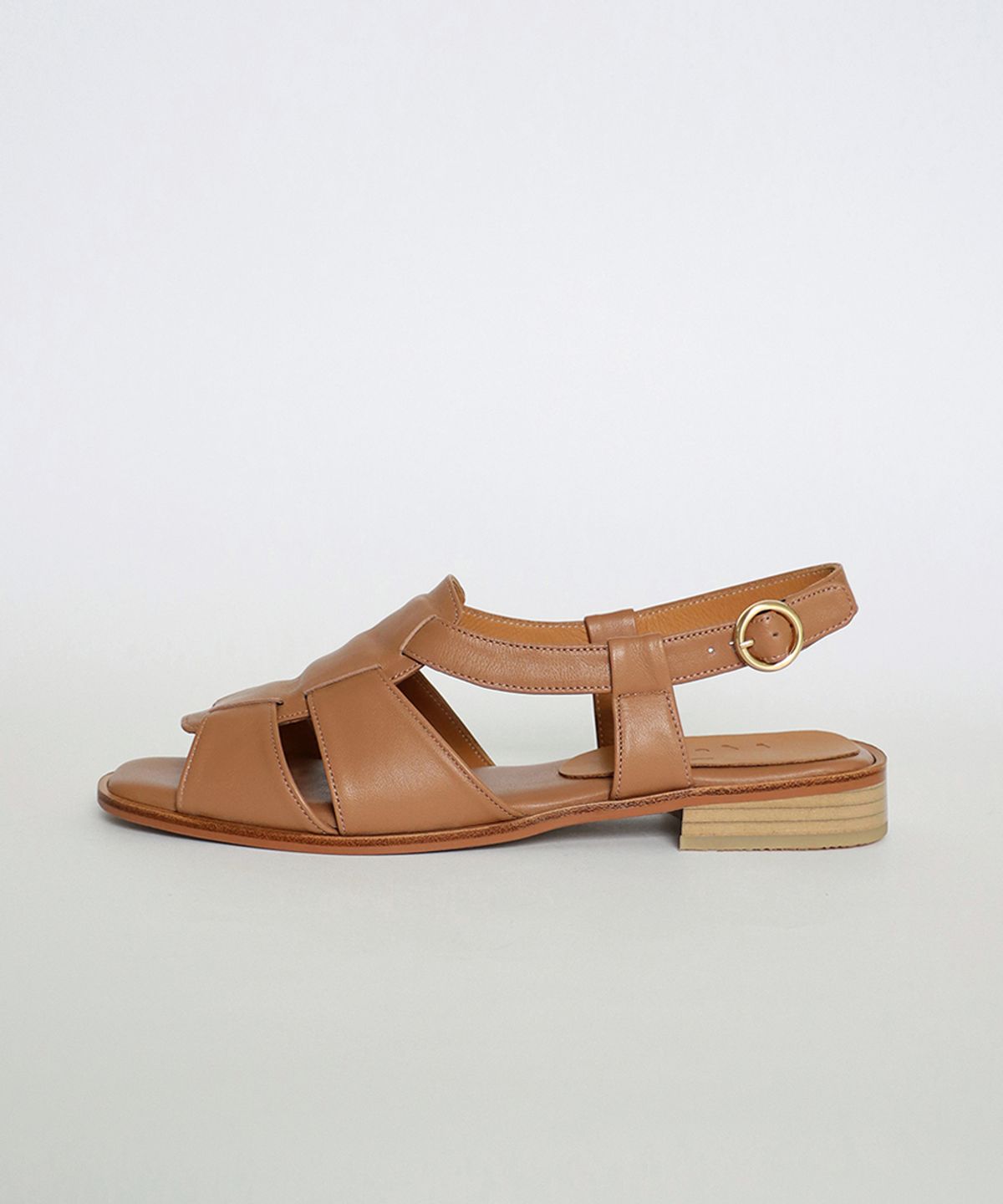 흰(HEENN) Open-Toe Fisherman Sandals . Terracotta