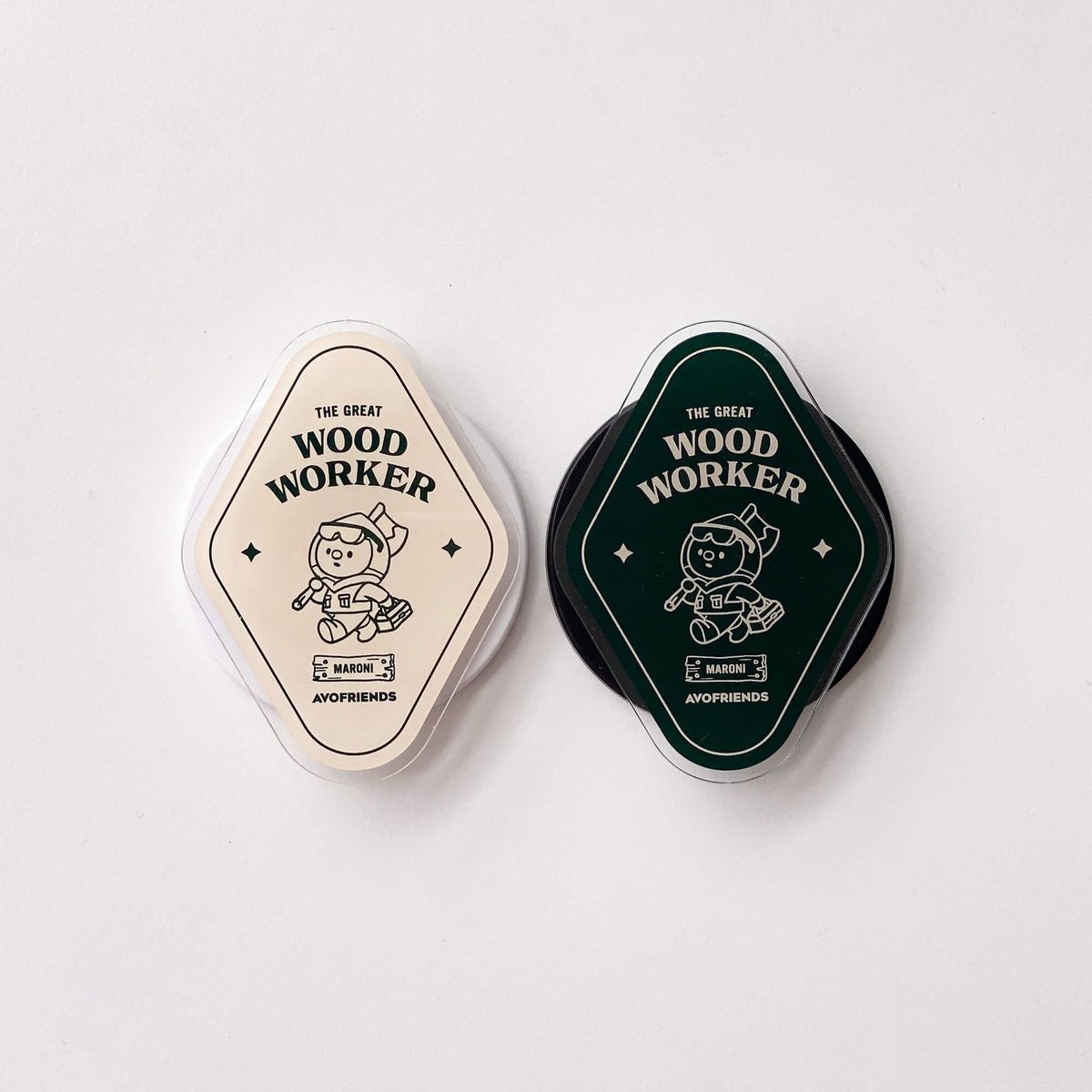 아보프렌즈(AVO FRIENDS) 우드워커 마로니 맥세이프 폰케이스&스마트톡 세트