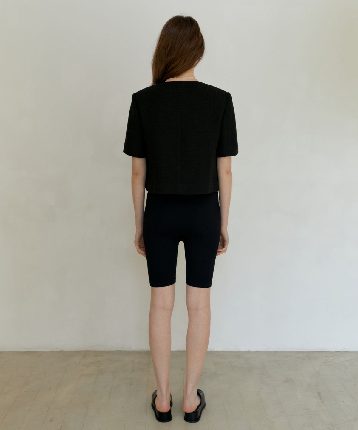 어나우트(UNNOUT) SUMMER TWEED JACKET - BLACK