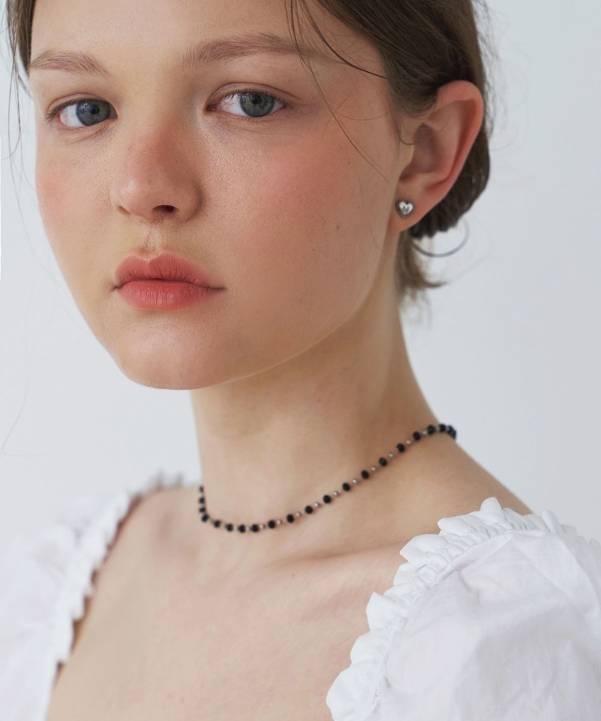 러브미몬스터(LOVE ME MONSTER) [Surgical] Ball & Black Crystal Choker