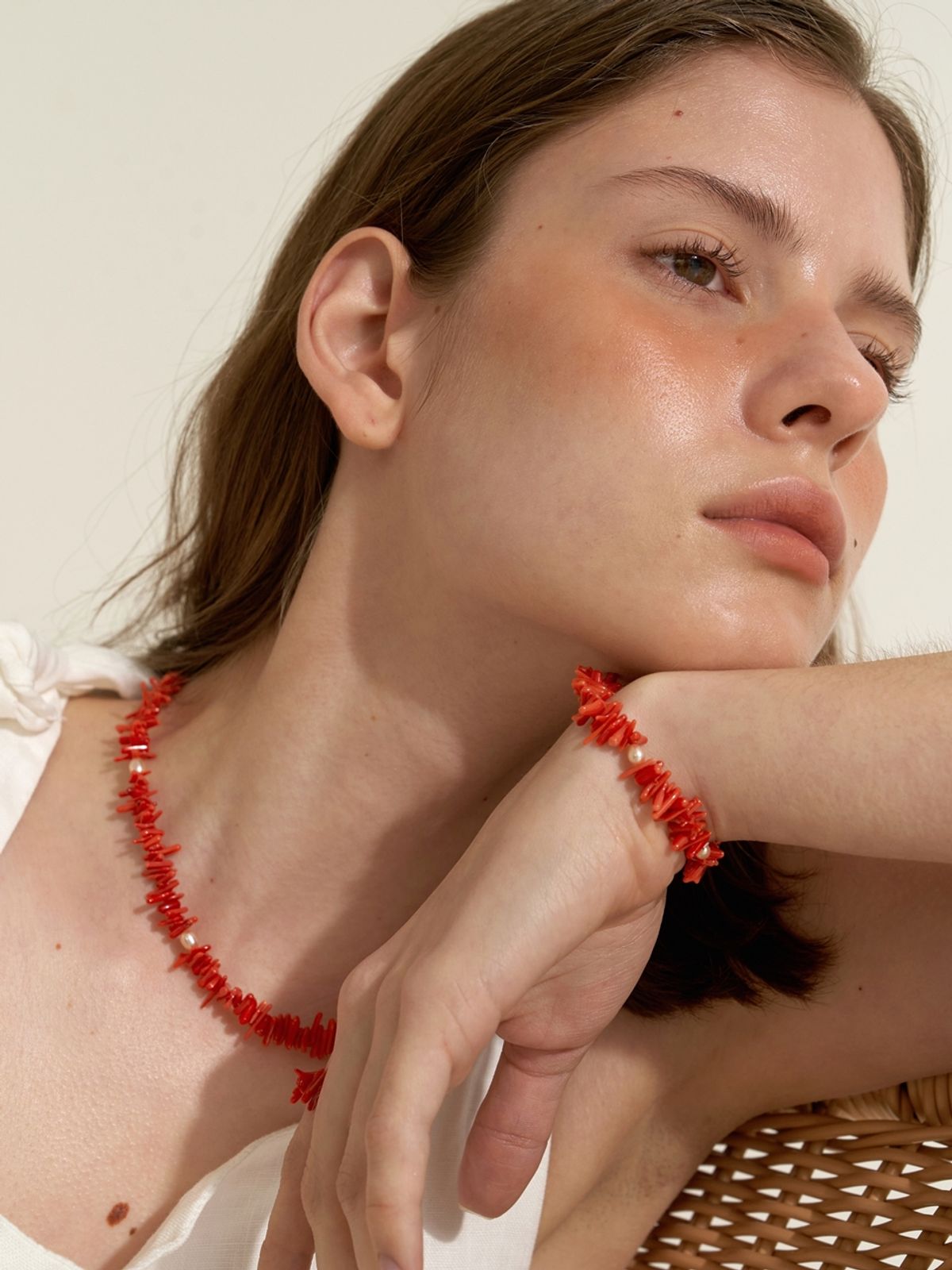 러브미몬스터(LOVE ME MONSTER) Coral Necklace