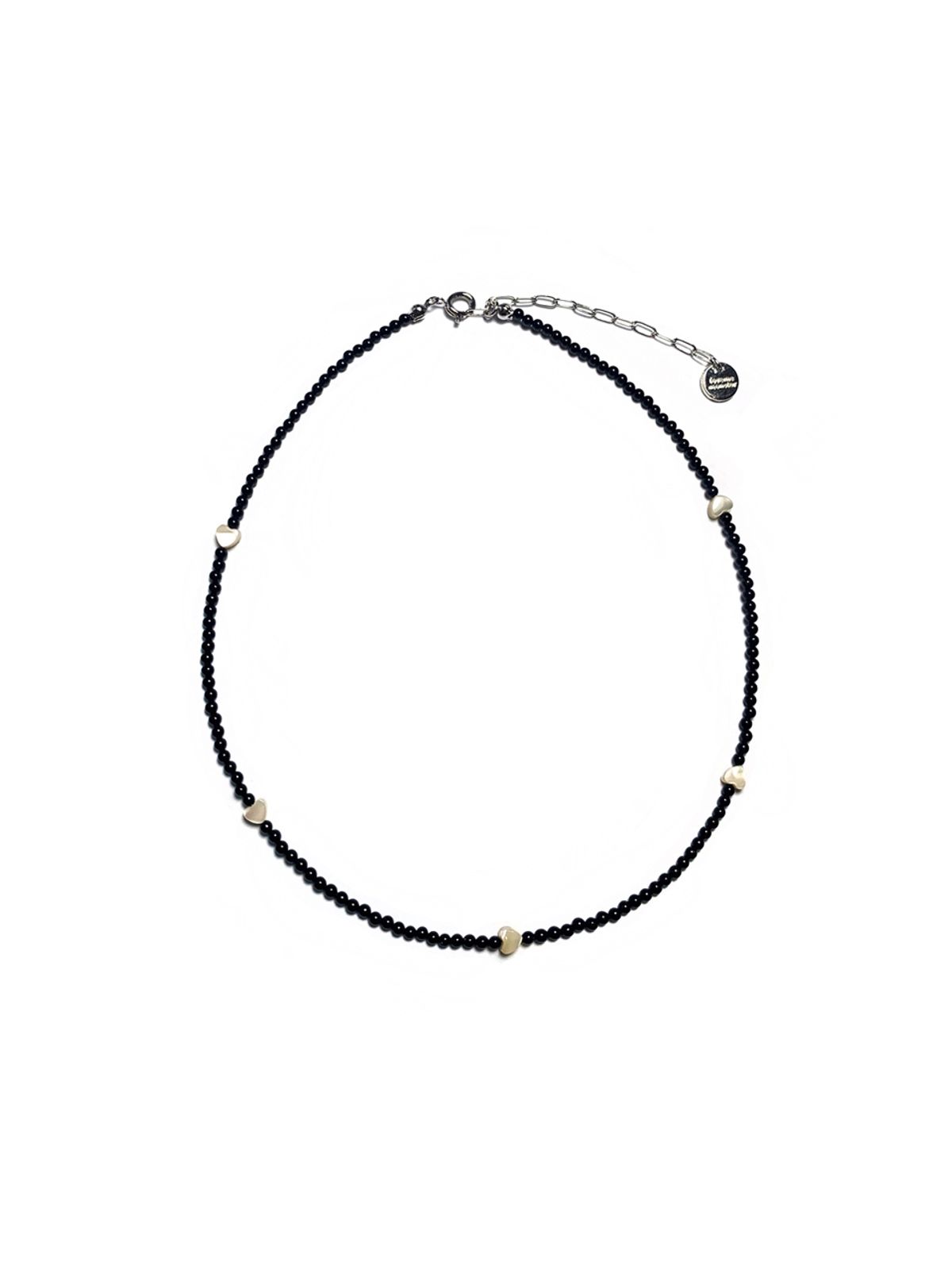러브미몬스터(LOVE ME MONSTER) Black Onyx & Heart  Choker