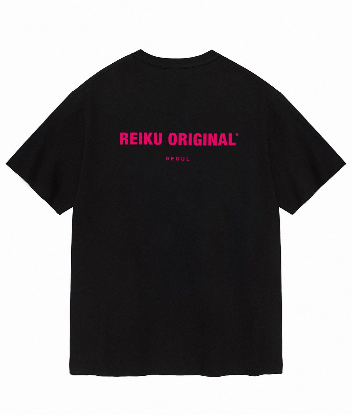 레이쿠(REIKU) RK 002 Pink short sleeved tshirt black 블랙 반팔티