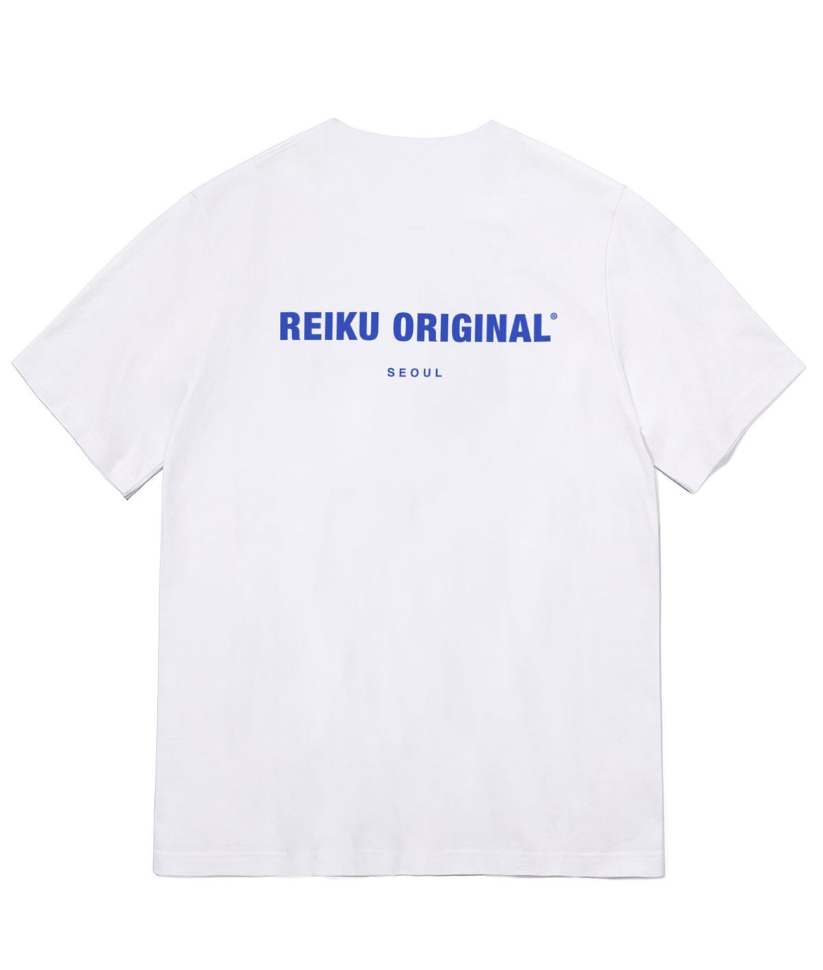 레이쿠(REIKU) RK 003 Blue short sleeved tshirt white 화이트 반팔티